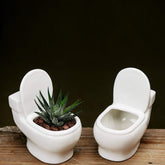 Jardinière en forme de toilettes « FloraFlush »